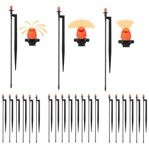 20 Sets Mixed 360/180/90 Degrees Drip Irrigation Sprinklers - size: 20 Set Mixed Drip Sprayers