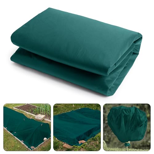 32.8x9.8 Ft Plant Covers Freeze Protection, Warm Winter Frost Cloth Blanket - color: Green-33x10ft