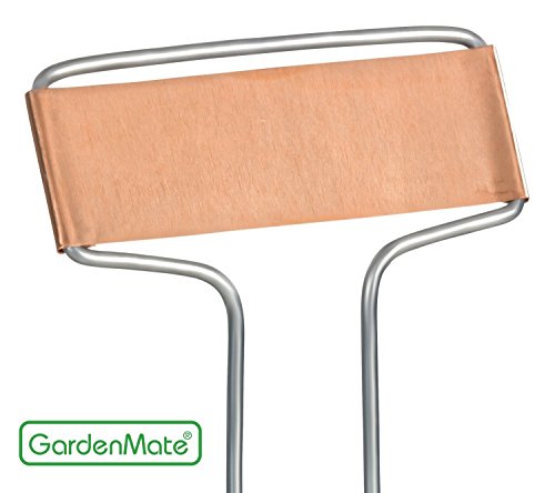 GardenMate 25-Pack Weatherproof Banner Copper Metal Plant Labels, Height 10.5", Label Area 2.5'' x 7/8'' - size: 25-Pack, style: 10.5'' COPPER BANNER