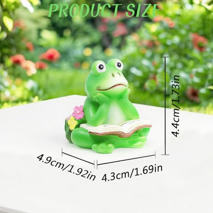 3Pcs Frog Plant Riser, Pot Feet for Outdoor Planters, Resin Frogs Figurine Statue Holder, Flower Pot Feet, Plant Stand Riser Support for Outside Inside Planter Decoration Accessories