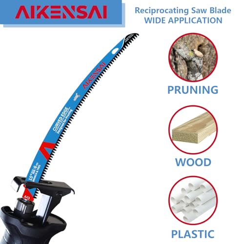 3-Piece 15 Inches Curved Pruning Reciprocating Saw Blades 6 TPI