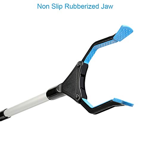Grabber Reacher Tool, 32" Foldable Picker Upper Grabber, Reaching Tool for Trash Claw Pick Up Stick, Litter Picker, Arm Extension (BLUE1) - color: blue1