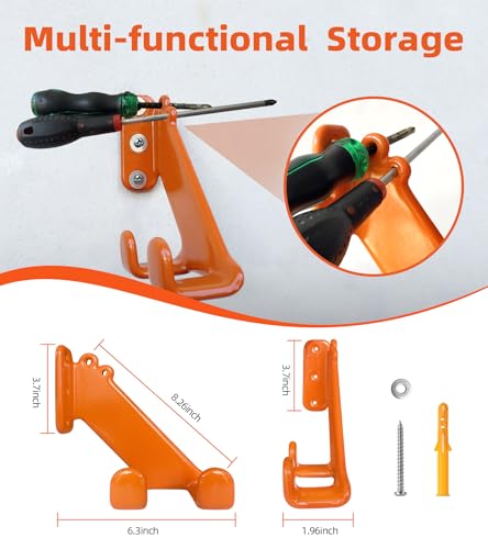 Chainsaw Hanger, 4 Pack Chainsaw Holder Wall Mount, Chain Saw Storage Rack - color: 4 Pack