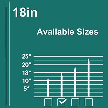 50 pcs 18 Inch Plant Sticks Support, Floral Plant Support, Wooden Sign Posting Green Bamboo Garden Sticks with Garden Ties - color: 50 pcs