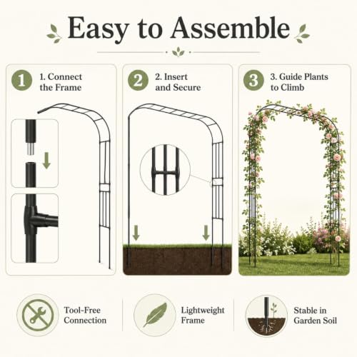 126" x15.8" x 94.5" Garden Arch Arbor Trellis