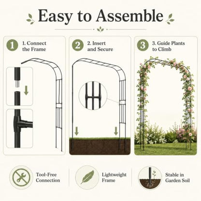 126" x15.8" x 94.5" Garden Arch Arbor Trellis