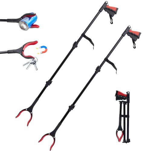 Grabber Tool with 360° Rotating Head - 44-inch Foldable Pickup Wand Fits, Purposes, Wheelchair Accessible Tool and Handheld Grabber, Trash Picker Tool, Cushioned Heavy Duty Grabber
