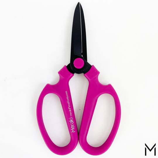 Flower Scissors Black Carbon Steel Blades 7.6 In, Bougainvillea (Hot Pink) - style: 7.6 Inch Hot Pink