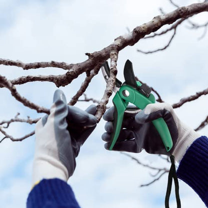 Nevlers 8" Green Anvil Pruning Shears Heavy Duty Plant Shears w/8mm Cut Cap - color: Green, size: Anvil