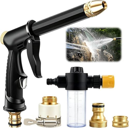 Jet Nozzle Power Washer for Garden Hose, Upgrade Pressure Washer Wand, Adjustable High Pressure Water Nozzle for Car Washing Patio Garden Outdoor Cleaning