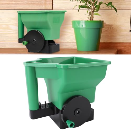 3L Hand Spreader Manual Seed Fertilizer Spreader Small Labor Saving Handheld Portable Lightweight Hand Cranked Lawn Seed Fertilizer Applicator Lawn Garden Small Farms