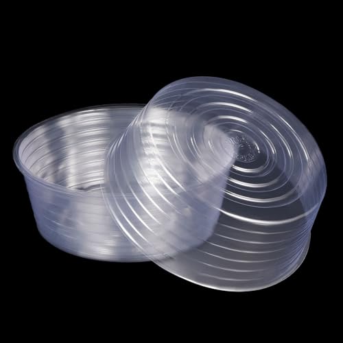 M METERXITY 5 Pack Planter Saucers - Thin Plastic Plant Tray Flowerpot Drip Trays Round Apply to Outdoor/Garden (10 Inch, Clear) - size: 10 Inch