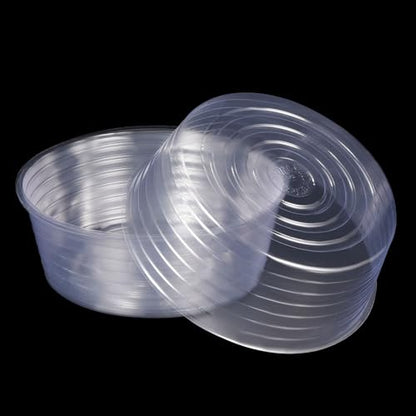 M METERXITY 5 Pack Planter Saucers - Thin Plastic Plant Tray Flowerpot Drip Trays Round Apply to Outdoor/Garden (10 Inch, Clear) - size: 10 Inch