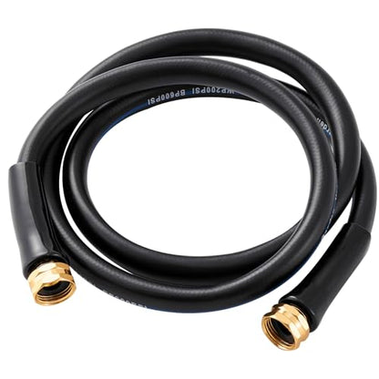 Short Garden Lead-In Hose, 6 Feet Flexible Leader Water Hose 5/8" Female