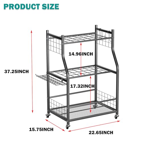 EVERHANGER Garden Tool Organizer Stand, Garage Tool Storage Organization - size: Medium