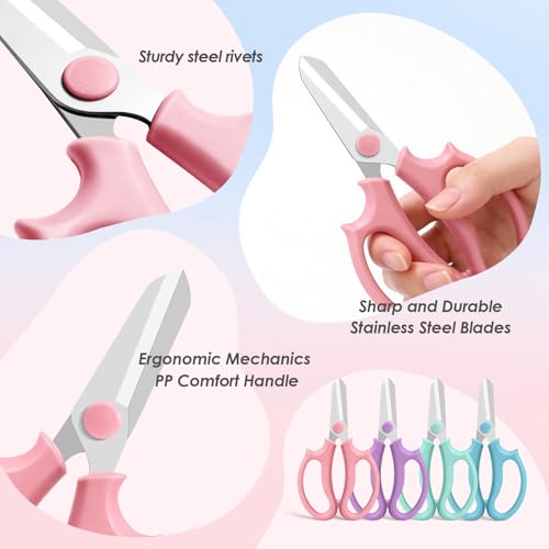 4PCS Flower Scissors, Stainless Steel Floral Scissors (Standard) - size: 4PCS Standard