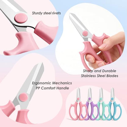 4PCS Flower Scissors, Stainless Steel Floral Scissors (Standard) - size: 4PCS Standard