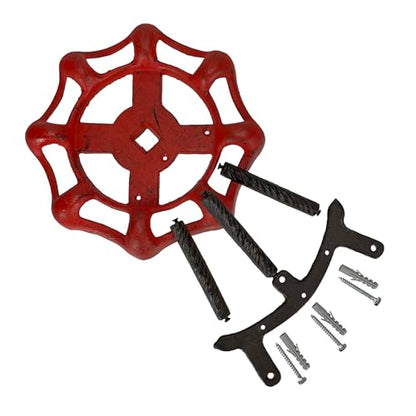 Zeckos Garden Hose Holder Faucet Spigot 11 Inch Cast Iron Red - color: Spigot - Red