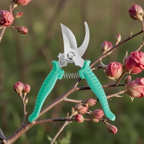 Pruning Shears 3MM, Garden Shears 7.5" Professional Stainless Steel Pruning Shears for Gardening, Sharp Handheld Heavy Duty Garden Hedge Clippers/Scissors Pruners Tools