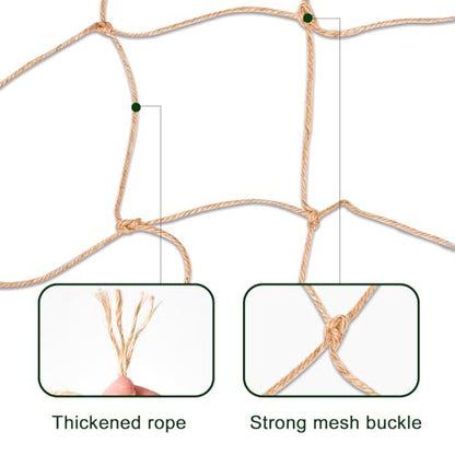 Jute Trellis Netting - Jute Netting for Garden, Heavy Duty Plant Support Netting for Climbing Plants, Cucumber, Vine, Fruits & Vegetables, Climbing Vining Plants (3.3 Ft X 6.6 Ft, 3.9 Inch Squares) - size: 1X2M 10CM