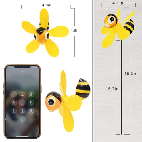 5-Pack 3D Insect Wind Spinners for Yard and Garden - Colorful Spring-Loaded Pinwheels - Bee, Dragonfly, Frog, Ladybug Whirligigs - Decorative Outdoor Yard Art for Lawn, Patio & Potted Plants