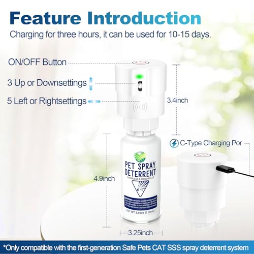 Cat Spray Deterrent, Motion Activated, [2 Pack] for Cat & Dog White - color: White-2 Pack