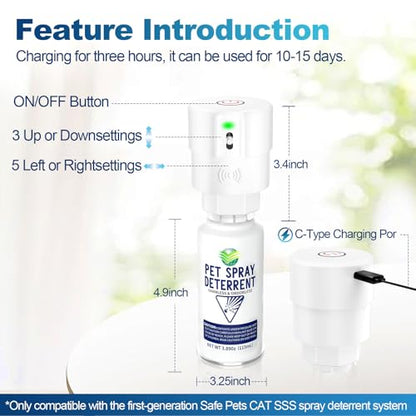 Cat Spray Deterrent, Motion Activated, [2 Pack] for Cat & Dog White - color: White-2 Pack