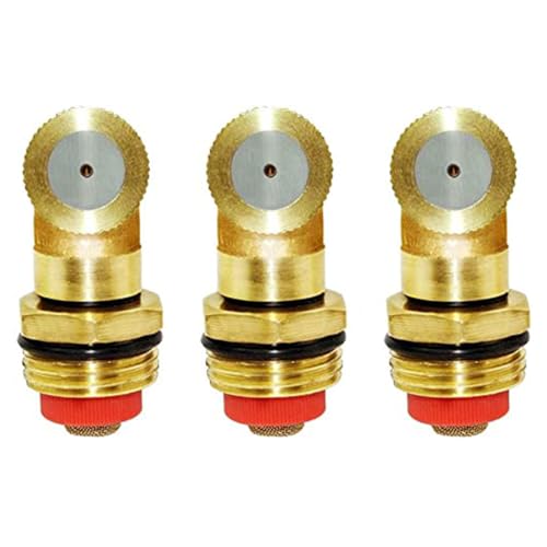 Joywayus Brass 1-Hole Misting Spray Nozzle Garden Sprinklers 1/2" NPT Male Irrigation Connector Water Sprinklers Mister Heads Fitting with Filter Mesh (Pack of 3) - size: 1 Holes-1/2"NPT