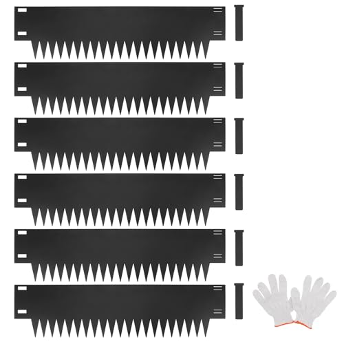 Dyna-Living Galvanized Steel Landscape Edging 40 x 10 Inch Metal Landscape Edging with 6 Clips, 20FT Total Metal Edging for Landscaping Bendable Hammer-in Edging Border for Flower Bed Lawn (Black) - size: 10 inch