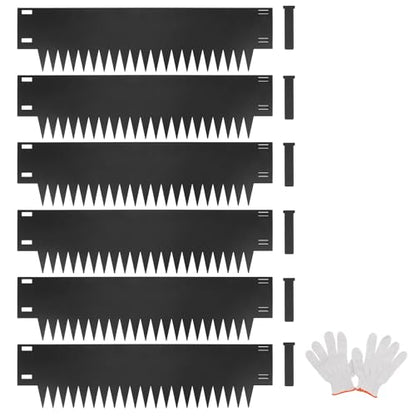 Dyna-Living Galvanized Steel Landscape Edging 40 x 10 Inch Metal Landscape Edging with 6 Clips, 20FT Total Metal Edging for Landscaping Bendable Hammer-in Edging Border for Flower Bed Lawn (Black) - size: 10 inch