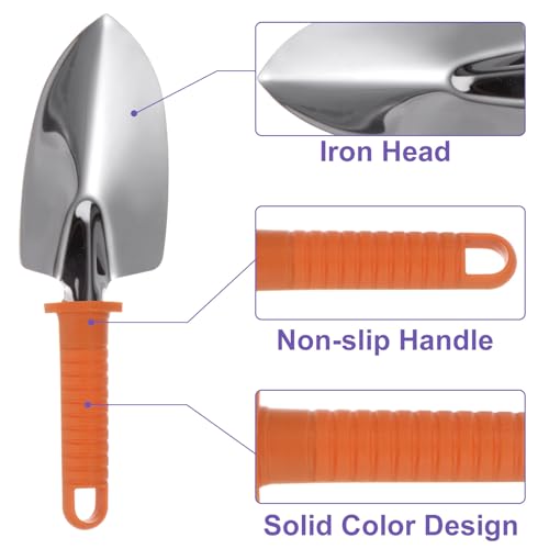 HARFINGTON 1Set Garden Tool Set 10Pcs Plastic Gardening Planting Tools Kits - color: Orange
