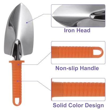 HARFINGTON 1Set Garden Tool Set 10Pcs Plastic Gardening Planting Tools Kits - color: Orange