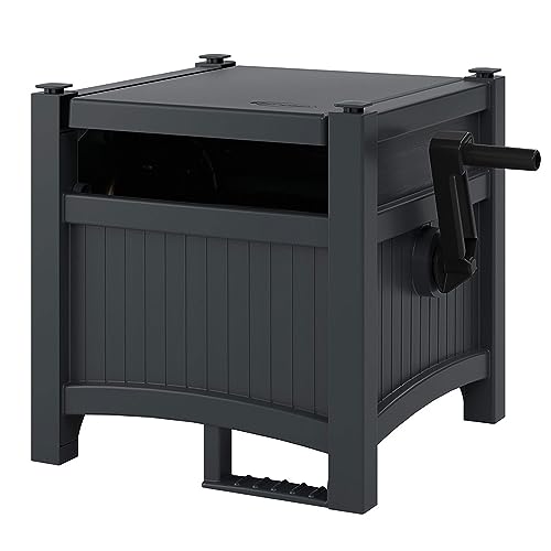 Suncast 100 ft Garden Hose Reel Hideaway, Cyberspace Grey - size: 100' (Cyberspace)