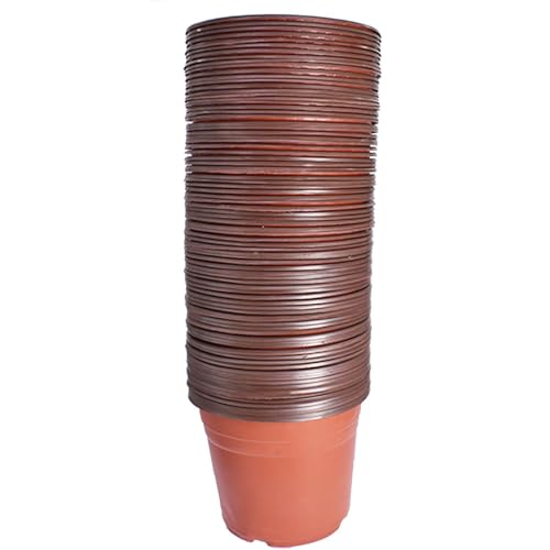 9.5 inch Plastic Plant Pots Seedling Cups 100 Pack Nursery Plant Pot Seedling Pots, Greenhouse pots for Cultivate Seeds, Growing containers for Plants - size: 9.5 inch