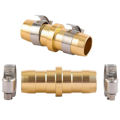 4 Pack Garden Hose Connector Repair Mender Kit with Stainless Clamp,Fits 3/4"-5/8" Water Hose Repair Fitting - size: 4-Set