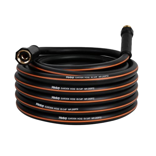 Heavy Duty Hybrid Rubber Garden Hose 30FT, 5/8" - size: 30 FT