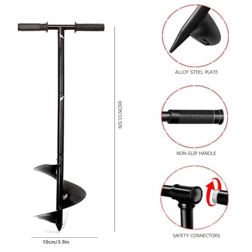 Compost Turning Tool,Compost Stirring Tool,Compost Aerator Tool Turner and Mixing Tool for Outdoor Compost Tumbler Bins Bags (Black, 85 * 10cm) - size: 85*10cm