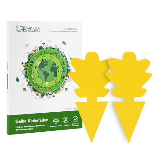 Garsum Fruit Fly Trap 18 Pcs Yellow Sticky Fungus Gnat Killer for Indoor and Outdoor Plant Insect Catcher for White Flies,Mosquitos,Fungus Gnats,Flying Insects - color: 18 PCS-Succulent