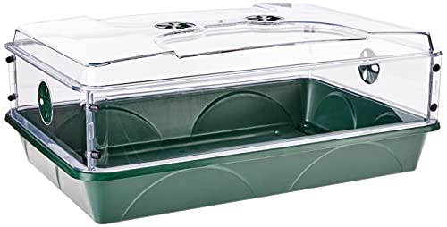 EarlyGrow 93774 Domed Propagator, 1 Height Extender, Green - size: 1 Side Extender with no Clip Set