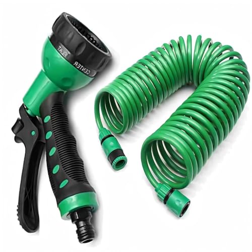 Coil Hose 25FT EVA Garden Hose with Brass Connector