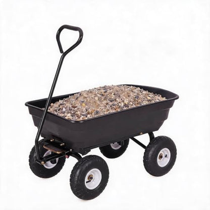 Heavy-Duty Utility Garden Dump Cart, 600Lbs Capacity - size: 600LBS