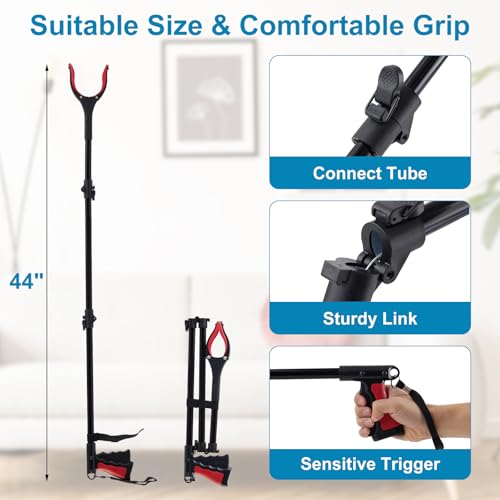Grabber Tool with 360° Rotating Head - 44-inch Foldable Pickup Wand Fits, Purposes, Wheelchair Accessible Tool and Handheld Grabber, Trash Picker Tool, Cushioned Heavy Duty Grabber