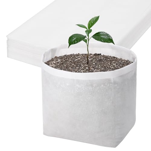 Fabric Grow Bags - 15x18.9 inches Breathable Seed Starter Plant Grow Bags for Seedling Pots, Nursery Pots for Plants, 40pcs - color: White, size: 15"x18.9"/Pack of 40