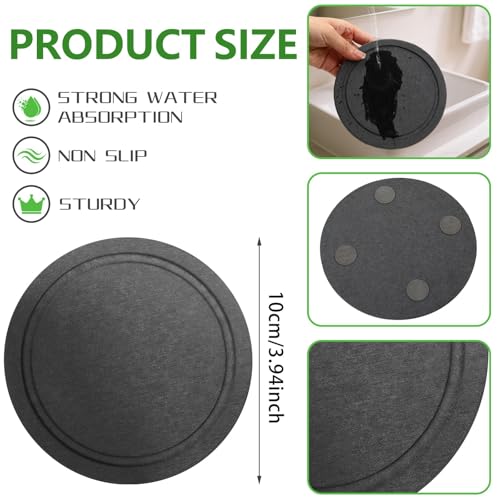 Augshy Plant Saucers, 2 Pack 4 Inch Diatomaceous Earth Instant Dry Tray - size: 4 Inch