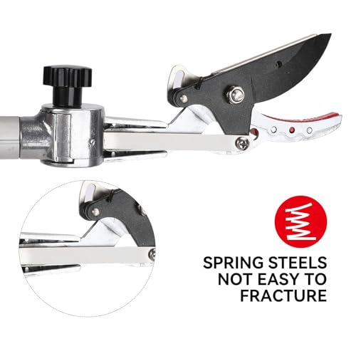 LeafLux Extendable Tree Cutter & Fruit Picker, 3.67-5.45 FT Telescopic Pole Pruner, Lightweight Aluminum Handle, Teflon-Coated Blade, Cuts Up to 1/2 Inch, for Fruit Picking & Branch Cutting | LFX101 - size: 3.67-5.45FT
