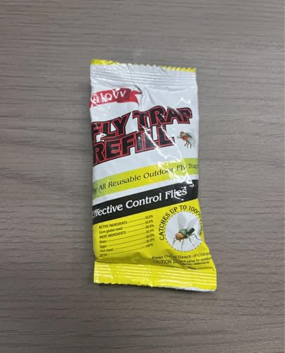 12 Pack Fly Bait, Fly Trap Refills Packet Work with All Reusable Flies Trap - size: 12 Pack