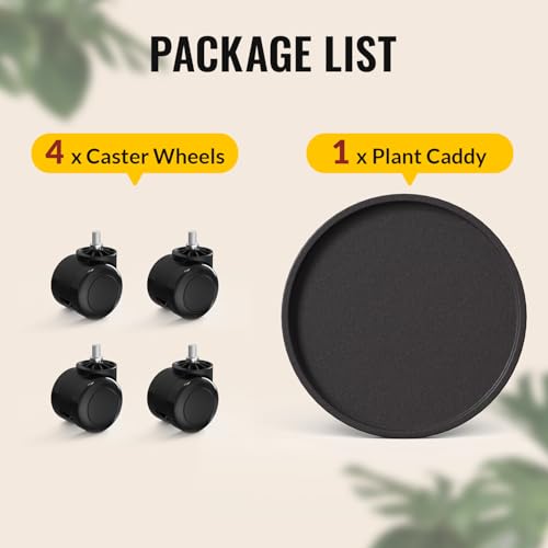 15.5" Plant Caddy with Wheels - Rolling Plant Caddy Total Capacity 352 lbs - size: 15.5"