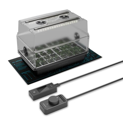 AC Infinity Humidity Dome Kit 5x8 w/ LED Grow Lights & Seedling Heat Mat - size: Standard Full Kit