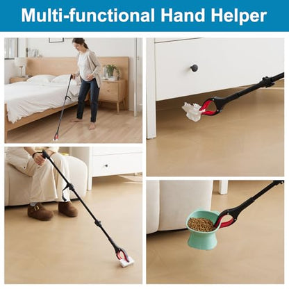 Grabber Tool with 360° Rotating Head - 44-inch Foldable Pickup Wand Fits, Purposes, Wheelchair Accessible Tool and Handheld Grabber, Trash Picker Tool, Cushioned Heavy Duty Grabber