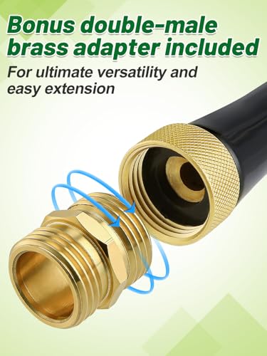 3ft Female to Female Short Garden Hose with Brass Fittings - size: 3ft